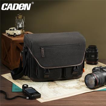 CADeN卡登D142復古數碼攝影包 簡約斜跨相機包微反戶外拍攝相機包