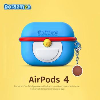 airpods 4保護套第四代保護殼airpodPro2適用蘋果無線藍牙耳機套第二三3代耳機包矽膠哆啦A夢可愛軟殼套ROCK