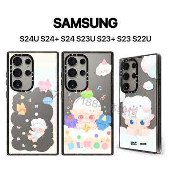 CASETi聯名DIMOO卡通泡泡瑪特Galaxy S24 Ultra手機殼適用MagSafe磁吸支架Samsung S23U防摔亞克力保護套24+