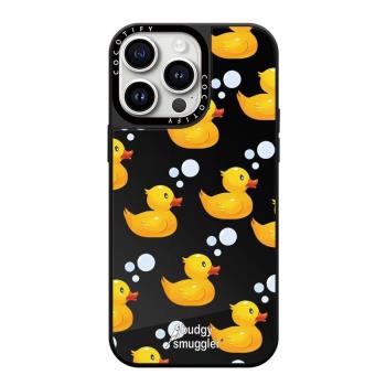 CASE聯名鏡面Budg Smuggler橡膠鴨蘋果15適用Phone14ProMax蘋果13Pro網紅可愛12防摔phone15pro新手機殼