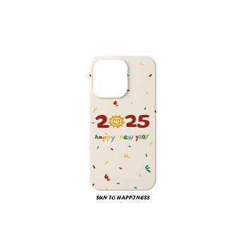 原創簡約可愛2025新年適用蘋果16PROMAX手機殼菲林iphone15plus軟殼14趣味蛇年萌系13快樂治癒時尚全包二合一