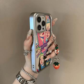 適用蘋果16手機殼秋冬新款女iphone16promax小眾高階感15plus潮流保護套14Pro小羊皮13pm不撞款12防摔軟殼豪