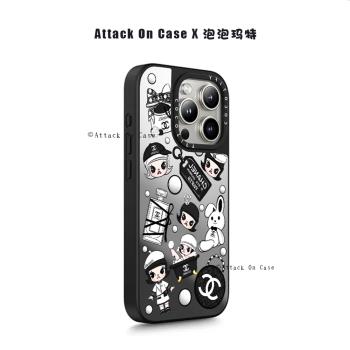 Magsafe磁吸CASE聯名泡泡瑪特手機殼蘋果16Promax鏡面適用iPhone15Pro防摔女可愛卡通少女心小香風保護殼女生
