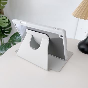 ipadpro第四代保護套11寸10蘋果9平板殼air5/4旋轉支架6亞克力A2602筆槽12.9防彎10.2鋼化膜8適用高階感mini6