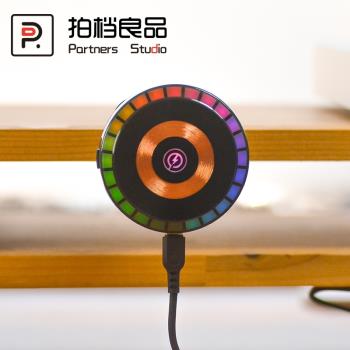 適用於蘋果手機無線充電器iPhone14/15 MagSafe磁吸拾音氛圍燈15W