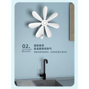 揚子壁扇壁掛式小風扇廚房衛生間廁所掛壁風扇家用掛墻宿舍小型電風扇迷你大風力寢室床頭貼墻壁可折疊小風扇