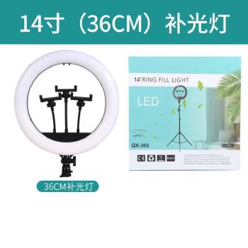 新品攝影美顏環形補光燈6/8/10/12/13/14/18/22寸RGB三色溫補光燈