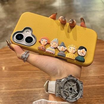 適用蘋果16手機殼新款iphone16promax小眾高階感15plus搞怪不撞款14pro小羊皮13pm防摔12軟殼11大孔保護套lv
