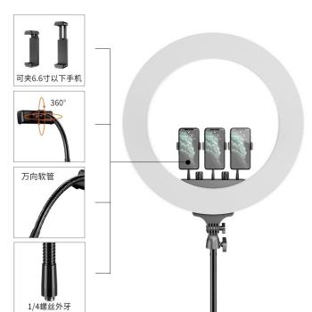10寸led新品補光燈手機自拍支架攝影三腳架美顏環形燈ringlight