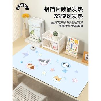 春風來信加熱鼠標墊超大發熱暖桌墊辦公室墊子桌面電腦鍵盤電熱板暖手桌墊