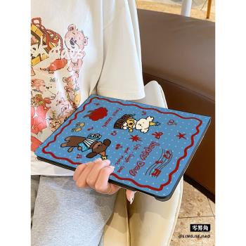 適用於ipad9保護套air6/5書本式蘋果iPad10筆槽8平板殼2024新款10.9音樂狗狗mini7殼Pro2022矽膠第九代6八5軟