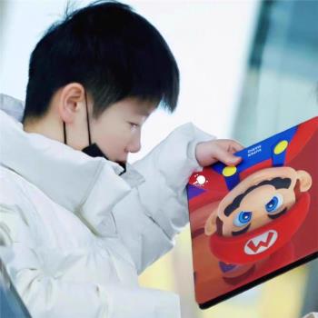孫穎莎同款適用ipadpro2024莎莎平板保護殼air6三折mini6超級馬裡奧12.9/pro11套8.3帶筆槽2020蘋果9.7寸10.2