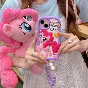 動漫卡通紫邊小馬彩虹小馬iPhone15手機保護殼適用於蘋果14Promax超萌新款13Pro矽膠軟殼11可愛女款12Pro防摔
