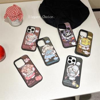 三麗O美樂蒂庫洛米適用iphone15手機殼2蘋果16 pro max磁吸無線充電話保護套13大孔magsafe布丁狗大耳狗kitty