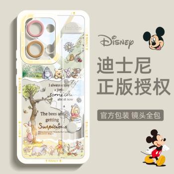 適用OPPOReno13Pro手機殼新款迪士尼可愛小熊維尼透明超薄高階腕帶支架Reno12超火爆款時尚個性創意好看女款