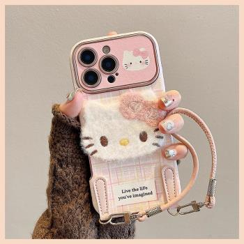 適用蘋果16promax手機殼新款iPhone16鏡頭全包高階感15pro小眾創意女plus個性可愛防摔14Kitty貓矽膠保護套楊