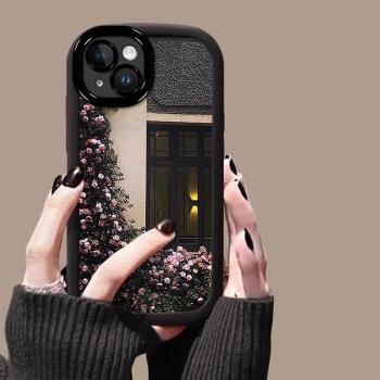 ins風秋冬新款滿屏玫瑰適用蘋果16pro手機殼13矽膠14全包軟殼iphone15promax高階感小眾plus保護套簡約12女11