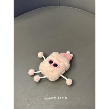 ins粉色可愛小煤球適用蘋果無線藍芽airpods pro1代耳機保護套2代3代殼