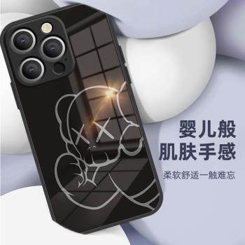 適用蘋果16pro芝麻街手機殼iPhone15promax液態玻璃15/14/13/12時尚14pro高檔13pro手機殼防摔14pm聯名款潮牌