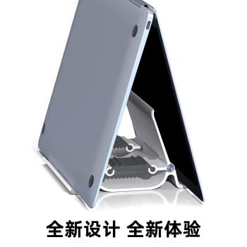 DrewChan筆記本電腦立式支架手提桌面收納支架重力夾緊豎放置物架macbook手機iPad平板三合一直立外接顯示器