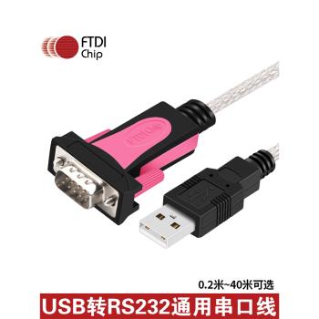 FTDI英國進口晶片USB轉RS232串列埠線COM轉換器DB9公頭8/10/15/20米