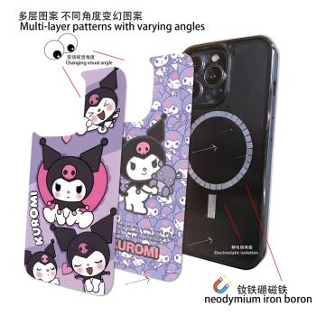 3D韓國三麗O美樂蒂庫洛米適用iphone15手機殼12蘋果14 pro max磁吸無線充電話保護套13大孔防摔magsafe粉色11