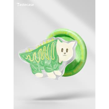 Tastecase恐龍貓磁吸手機支架適用蘋果MagSafe可愛卡通伸縮新款