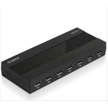 奧睿科 ORICO H727RK-U2-BK高速USB2.0 7口HUB集線器帶電源USBHUB