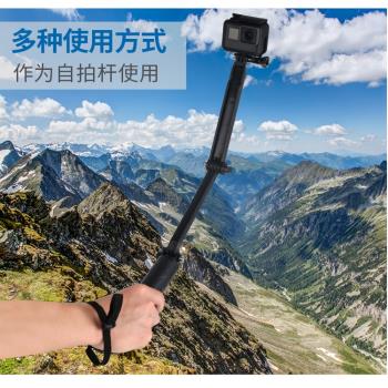 用於大疆action3/2三向手持潛水浮力棒gopro11運動相機三折自拍桿