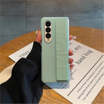 新款商務適用於三星zfold5手機殼高階彈力式腕帶折疊zfold4保護套創意zfold3男女w23超薄防摔全包w22膚感外殼