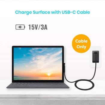 微軟surface充電線go快充線type-c轉接便攜充電器pro765438數據線