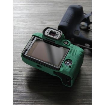 適用佳能r10相機套CANON EOS R100矽膠套荔枝紋r50機身保護套R50