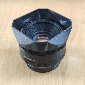 自制適用於佳能CANON EF 50mm 1:1.8 STM 三代 鏡頭方形遮光罩