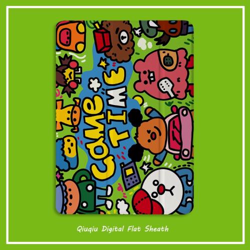 趣味可愛涂鴉適用小米6平板5pro保護套11寸pad聯想小新plus帶筆槽oppo pad2氣囊紅米pad10.6軟殼vivo padair