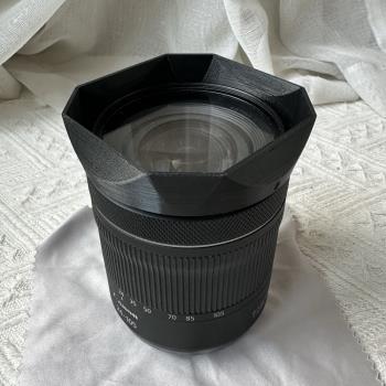 自制適用於 佳能CANON RF24-105mm F4-7.1 IS STM 鏡頭方形遮光罩