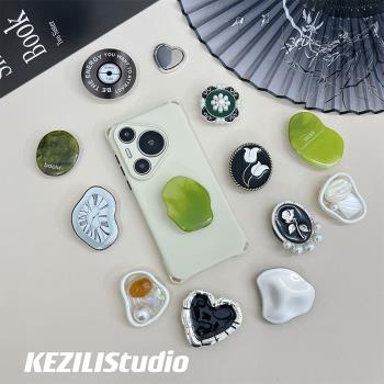 KZL創意復古小清新氣囊支架後粘背貼手機殼懶人桌面追劇支撐防滑