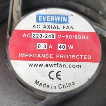 全新EVERWIN 220-240V 0.3A 40W 17251 17CM軸流風機機櫃散熱風扇