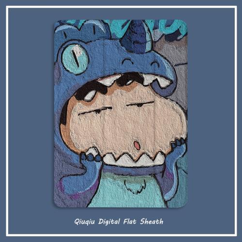 動漫卡通小新2020新款pro11保護套帶筆槽平板10.2/10.5寸氣囊殼18/19ipad air4/3/2/1三折式5/6蘋果9.7迷你54