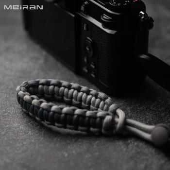 美然 適用於理光GR3/富士X100V/XT30二代/尼康ZF/索尼A7C2/A6700/A6000編織帶 相機掛繩 通用復古相機手腕帶