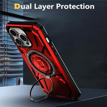 適用蘋果14plus手機殼iPhone15Promax手機殼case防摔保護套ip13por支架12指環磁吸創意機甲新款電話機殼cover