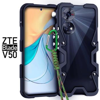 適用於努比亞z30pro手機殼原裝保護套鋁合金屬邊框霸氣男款z40pro變形金剛機甲個性z50ultra 中興bladeV50