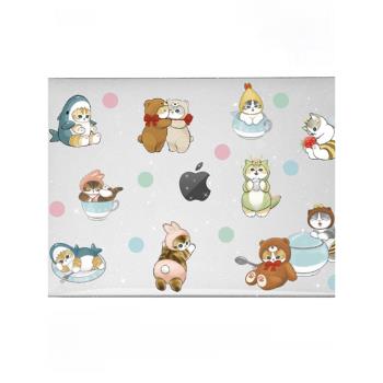 少女小眾卡通閃粉mofusand貓福珊迪筆記本電腦保護殼原創適用蘋果MACBOOK 2025 M4 air15 Pro14保護套M3 13.6