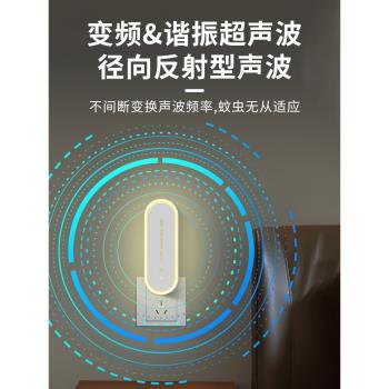 超聲波驅蚊神器電子滅蚊燈驅蠅家用室內黑科技適用日本強力滅蚊子蒼蠅驅趕器防蚊蟲小夜燈插電式物理變頻