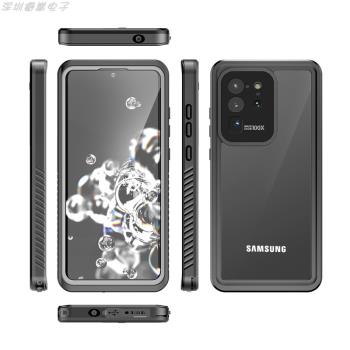 適用三星s20Plus透明TPU防水手機殼s20Ultra螢幕全包鏡頭防滑邊框