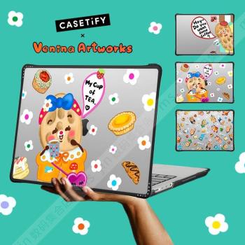 CASETiFY藝術家聯名Venina花生適用蘋果MacBook Pro13/14/16寸電腦筆記本保護殼M2/M1防摔套Air卡通可愛