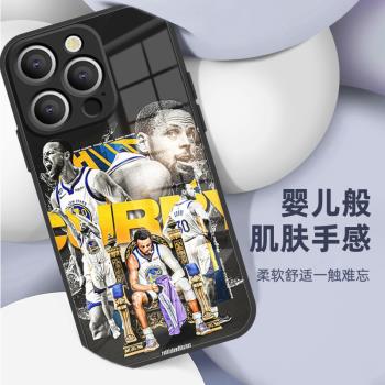 【庫裡】iPhone15液態玻璃手機殼蘋果15pro籃球時尚適用於14promax防摔手機殼13pro max潮牌全包鏡頭15plus男