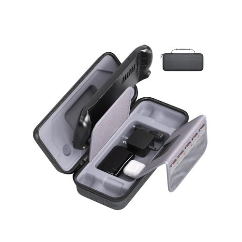 穎果適用于SteamDeck收納包多功能大容量便攜手提收納盒防摔保護包帶卡槽收納套硬殼硬挎包steamdeck掌機配件