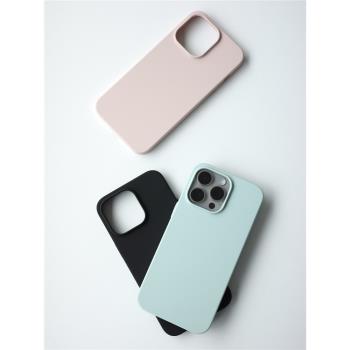 全包輕薄液態矽膠手機殼 iPhone15ProMax 輕薄緊致 簡凝純色