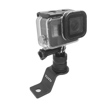 TUYU適用Gopro8摩托車後視鏡支架山狗運動相機鋁合金可旋轉固定夾