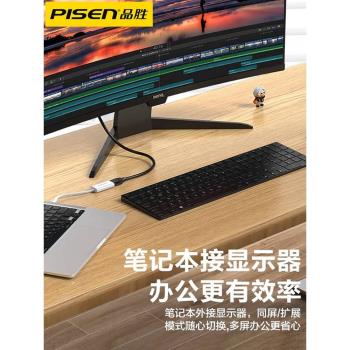 品勝Type-C轉HDMI轉換器4K60Hz高畫質轉接頭手機筆記本外接顯示器高畫質線連接投影儀電視同屏轉換線多功能擴展器